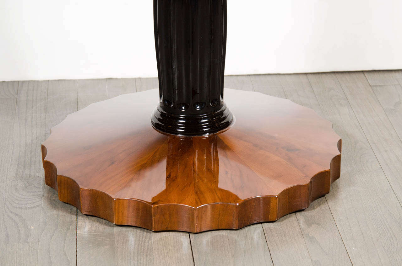Exquisite Art Deco Center Hall/Occasional Table With Starburst Inlayed Design 3
