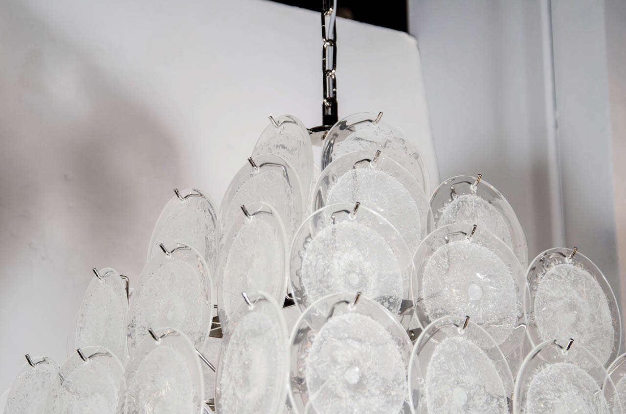 murano glass disc chandelier