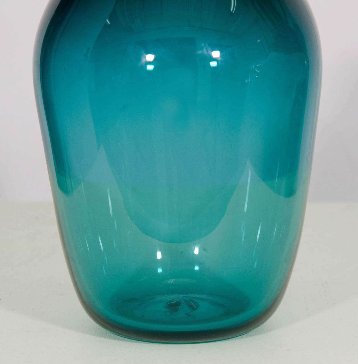 20th Century Teal Glass Vase