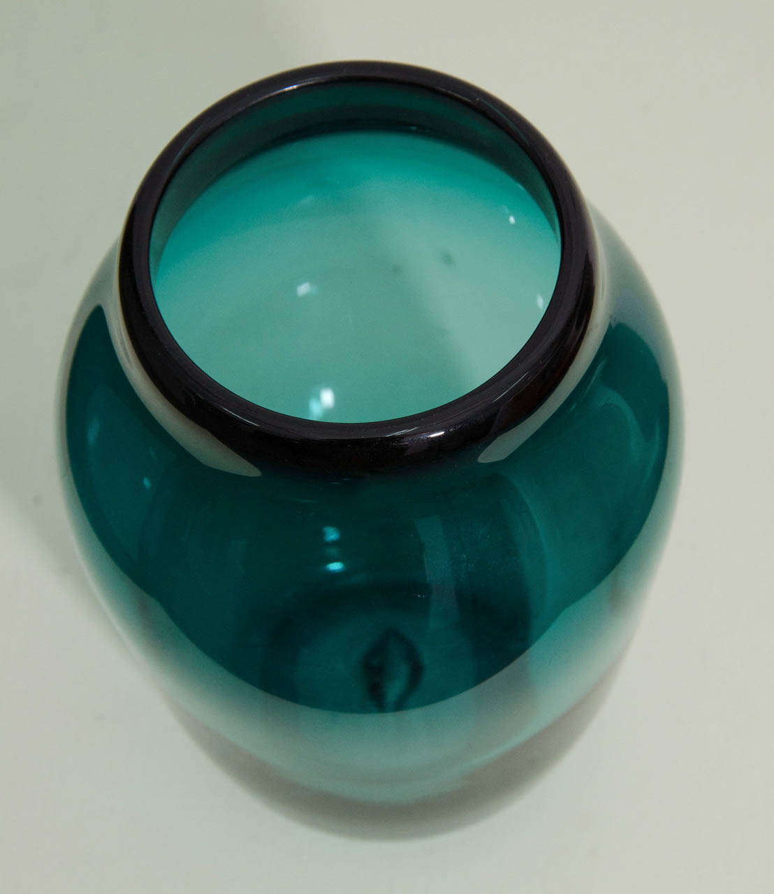 Teal Glass Vase 2