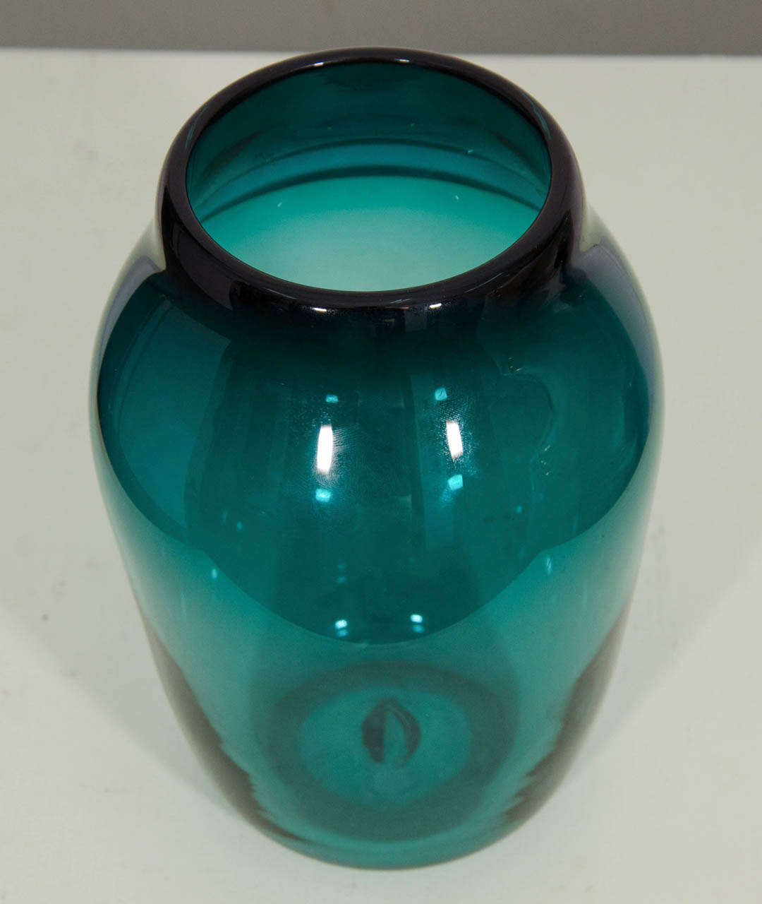 Teal Glass Vase 3