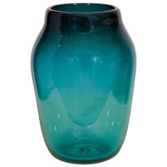 Teal Glass Vase