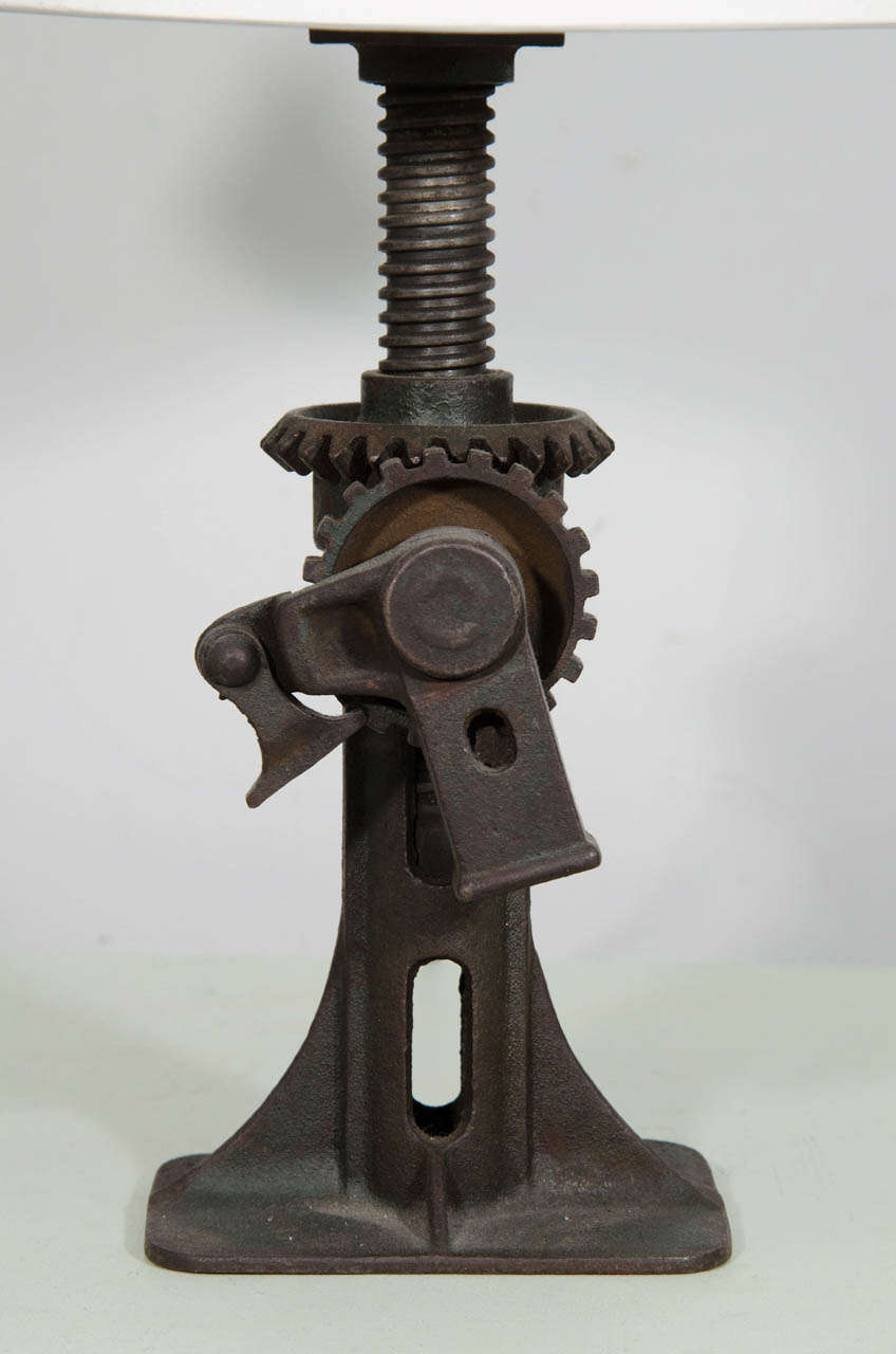 20th Century Vintage Industrial Gear Lamp