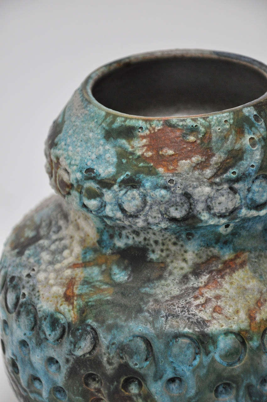 Glazed Sea Garden Series Vase by Alvino Bagni for Raymor For Sale