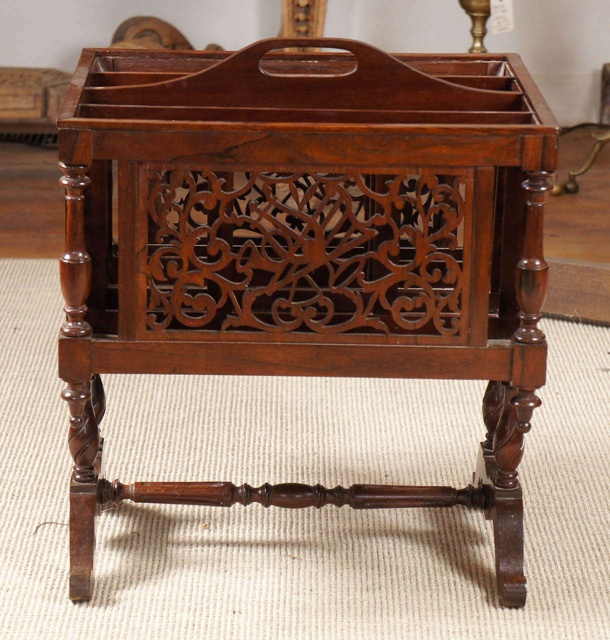 English 19th century rosewood book stand.
