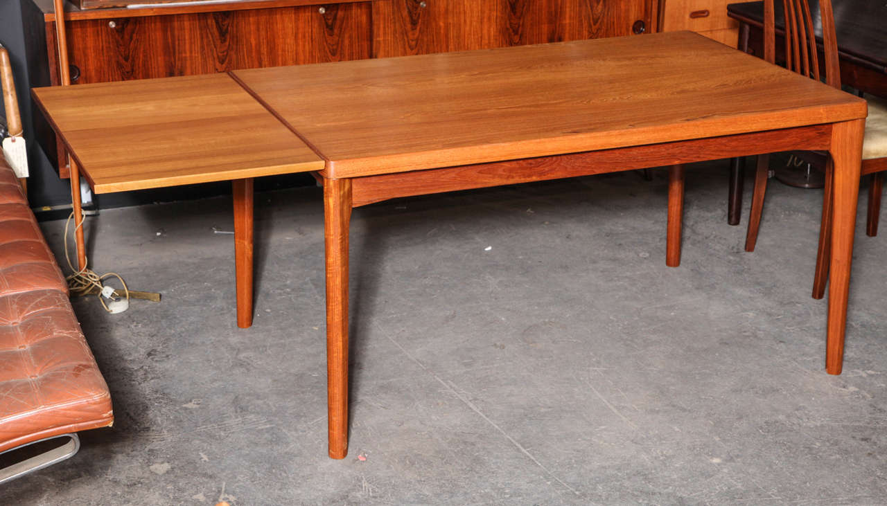 20th Century Vintage Rectangular Dining Table by Henning Kjaernulf with Leaves