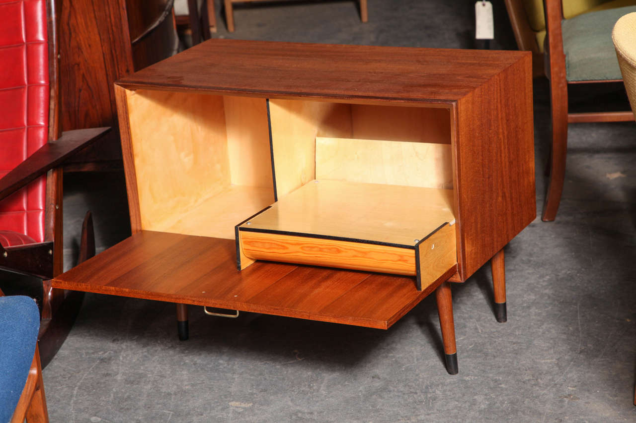 Teak Record Player Cabinet In Excellent Condition In New York, NY