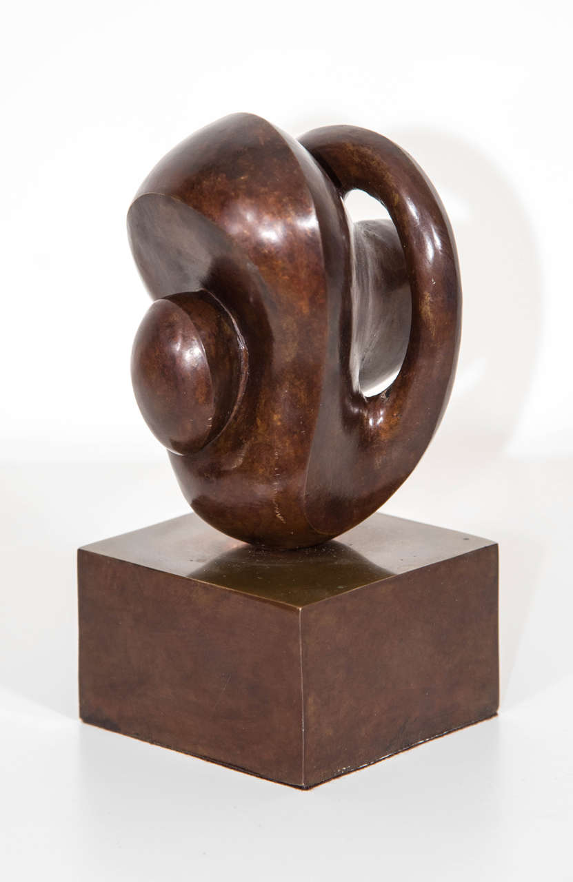 This powerful bronze sculpture is signed by the artist and is dated 74, 1/6.