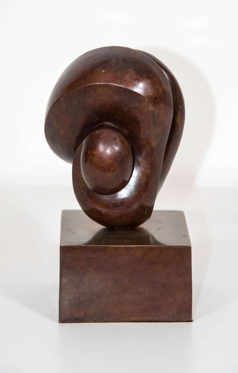 Cast Patinated Bronze Sculpture by Canadian Sculpture Maryon Kanteroff