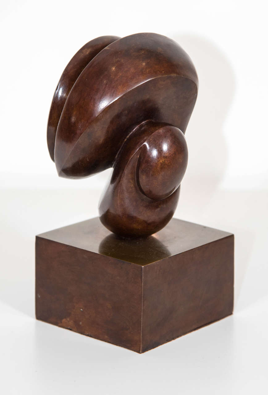 Patinated Bronze Sculpture by Canadian Sculpture Maryon Kanteroff In Excellent Condition In Toronto, ON