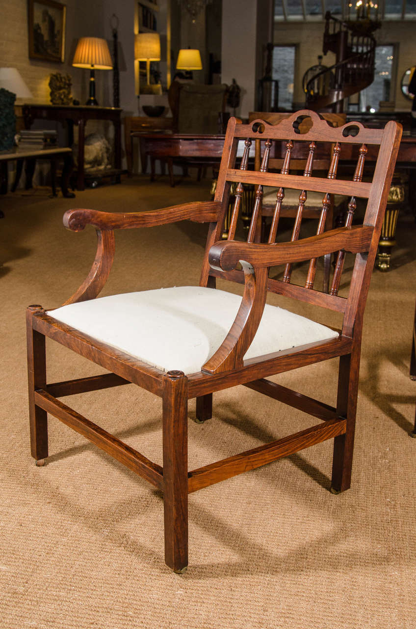 A Pair of Chinese Export Rosewood Low Armchairs For Sale 2