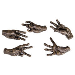 Bronze Hand Paperweights by Nick Davis