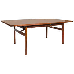 Handsome Walnut Dining Table by Jens Risom