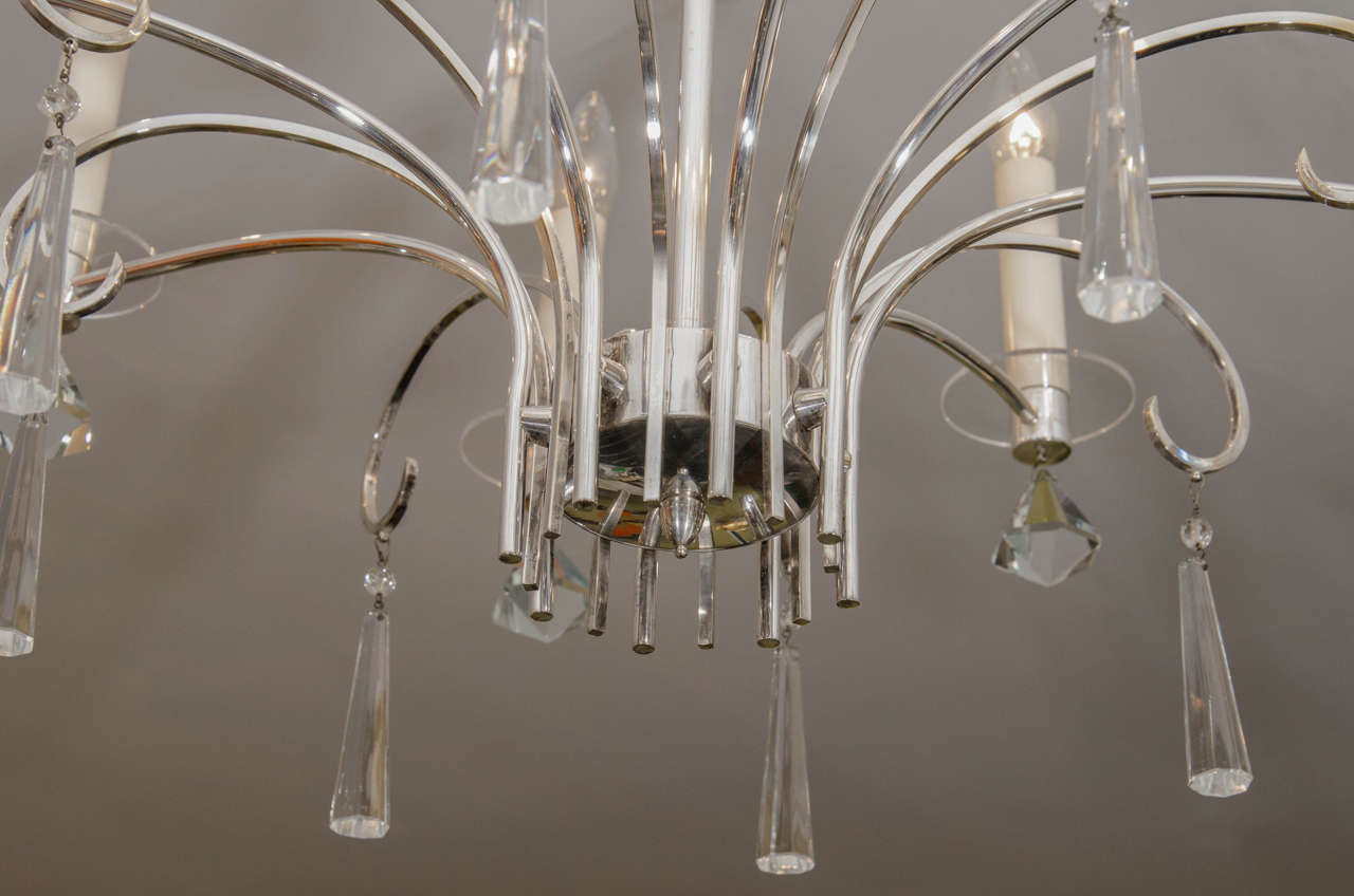 Crystal Elegant Swedish Chandelier For Sale