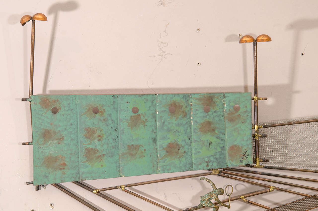 Mid-Century Modern Tennis Court Wall Sculpture by Curtis Jere