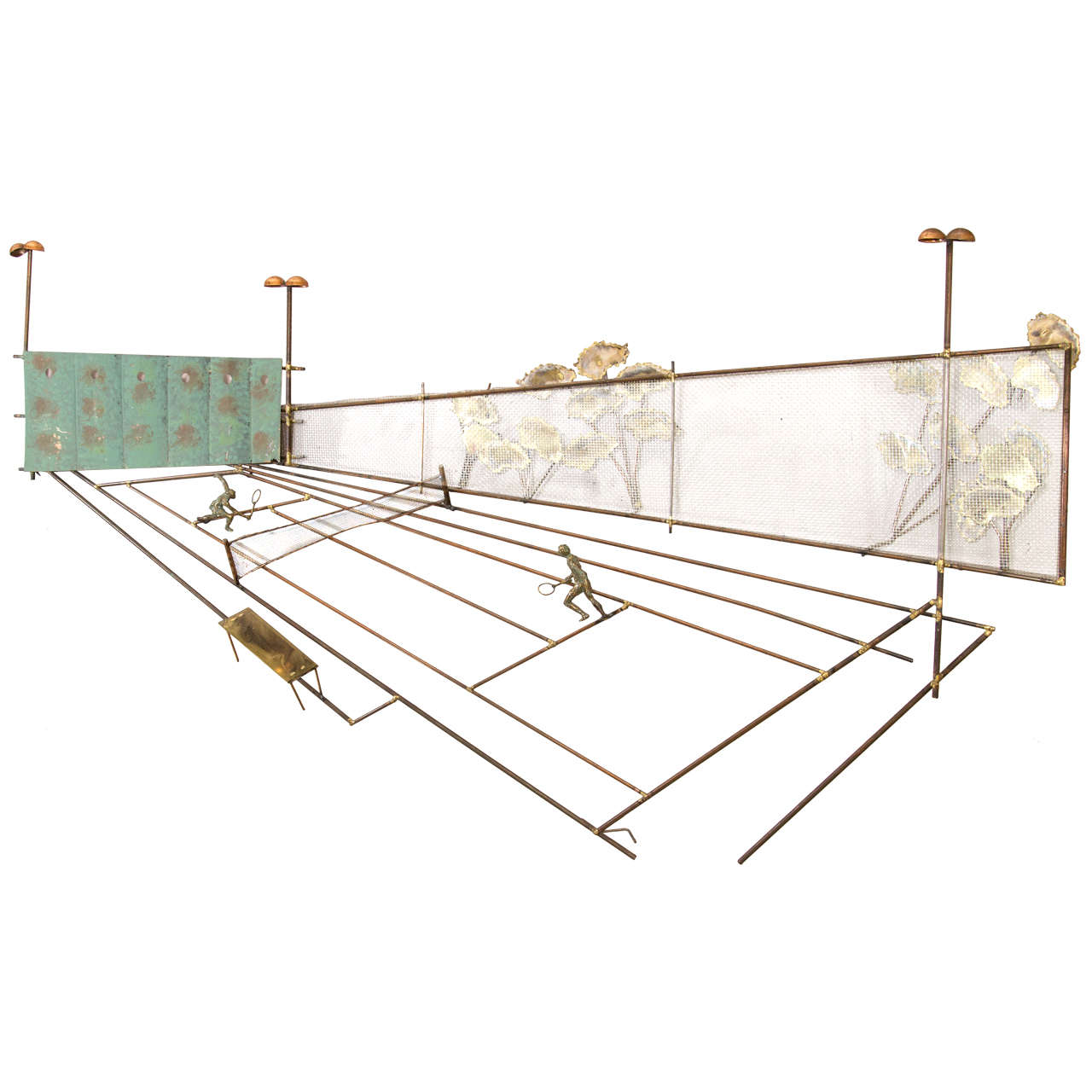 Tennis Court Wall Sculpture by Curtis Jere
