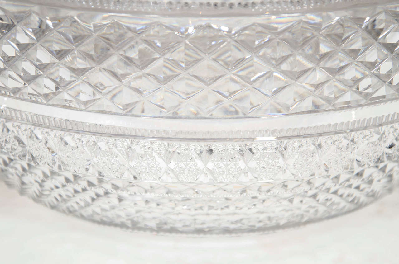 Antique Hand-Cut Irish Crystal Bowl For Sale at 1stDibs