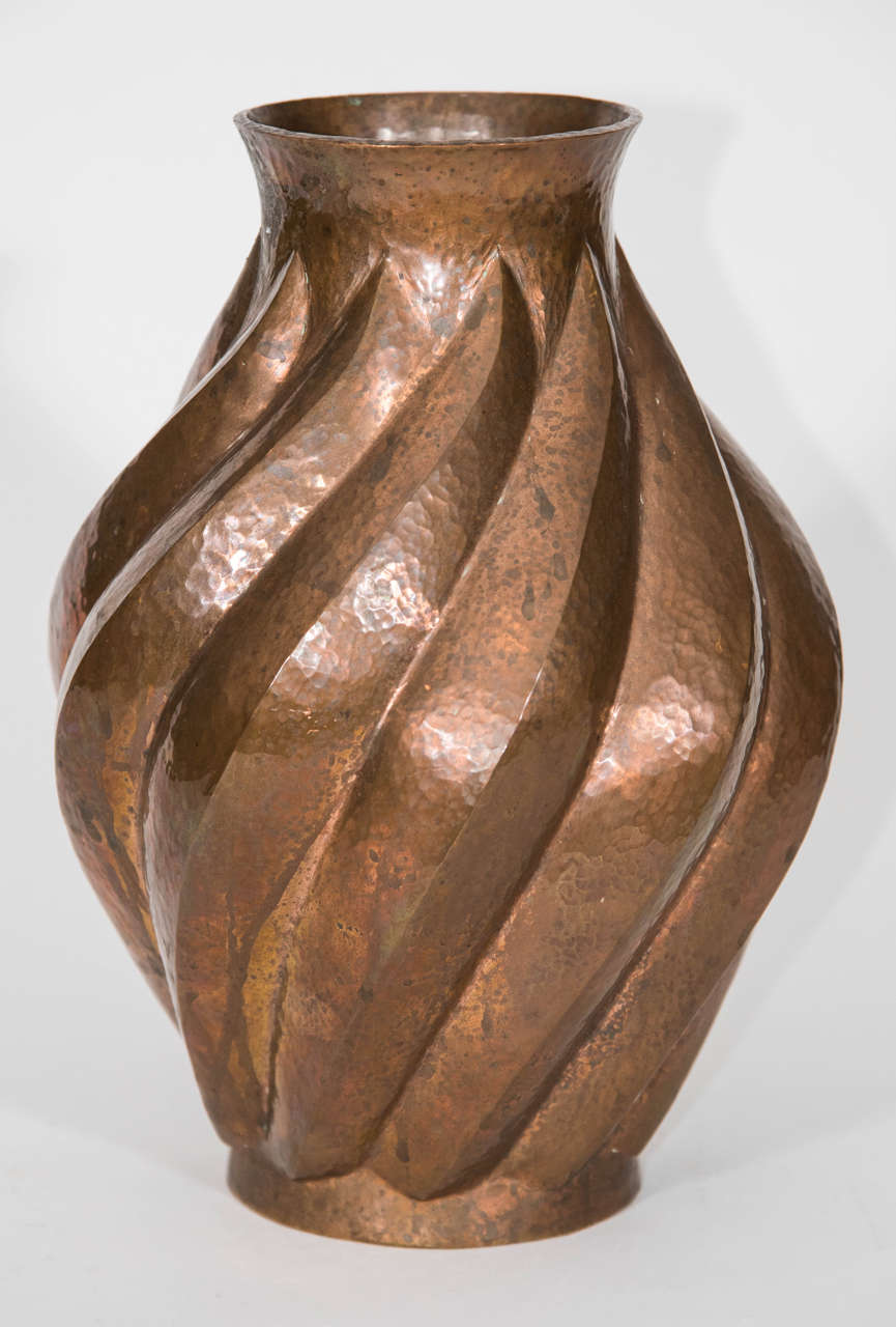 Mexican Santa Clara del Cobre copper vase