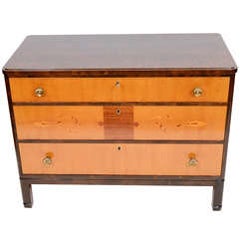 Art Deco Mjolby Intarsia Chest of Drawers with Golden Ash Veneer 8