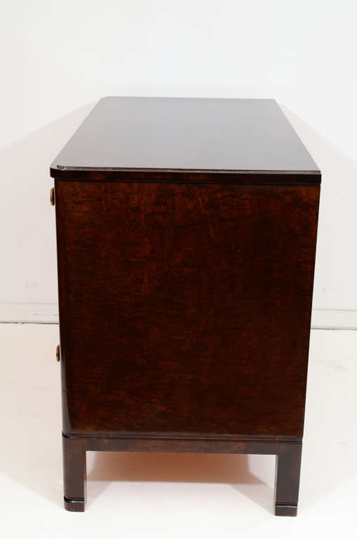Art Deco Mjolby Intarsia Chest of Drawers with Golden Ash Veneer For Sale 1