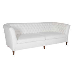 Hollywood Regency Style Tufted Sofa (two available)