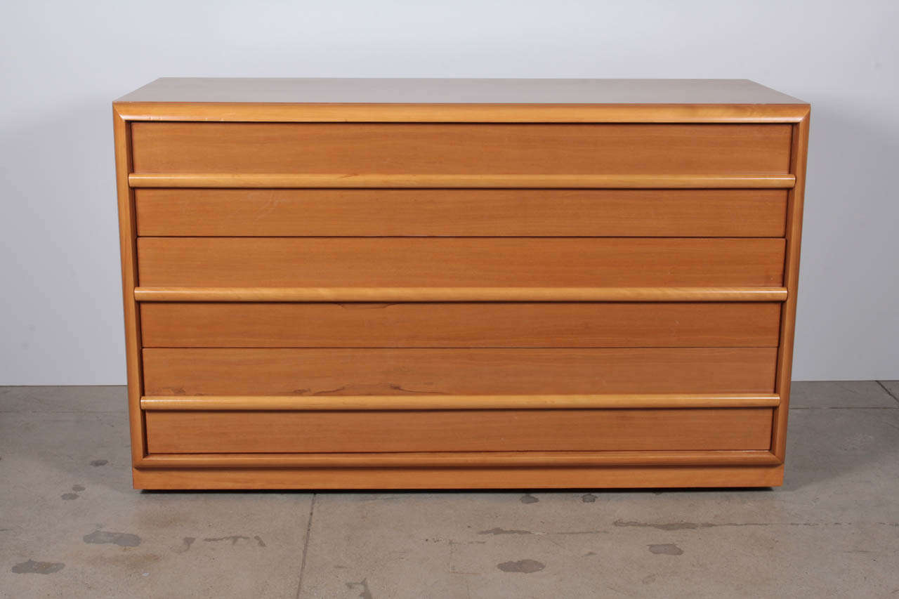 American Bleached Mahogany Low Chest by Robsjohn-Gibbings For Sale