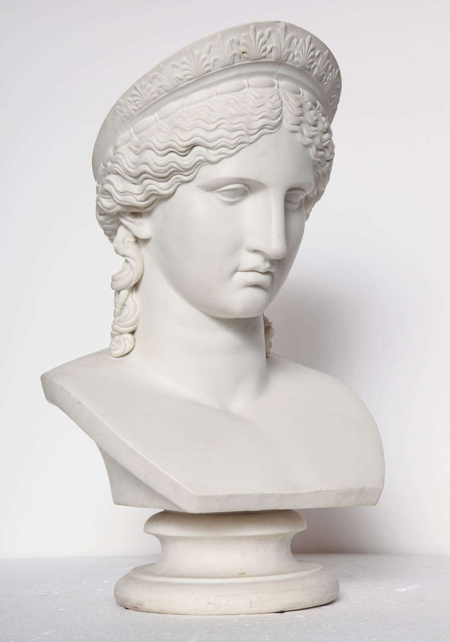 19th Century Copeland, Parian Bust of Juno Modeled by W. Theed, Circa 1851