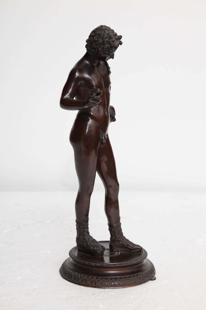19th Century Bronze of Narcissus For Sale 1