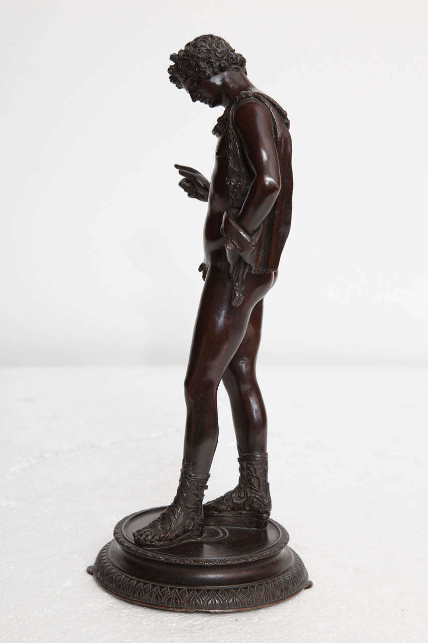 19th Century Bronze of Narcissus For Sale 4