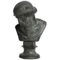 19th Century Bronze Bust of Plato