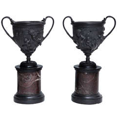 Pair of 19th Century French Bronze Urns 3