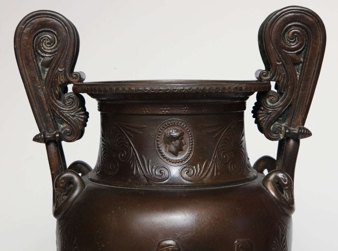Late 19th Century French,  Bronzed Metal Urn 1