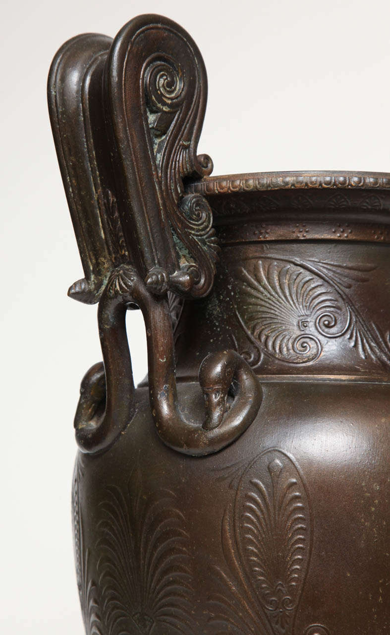 Late 19th Century French,  Bronzed Metal Urn 2