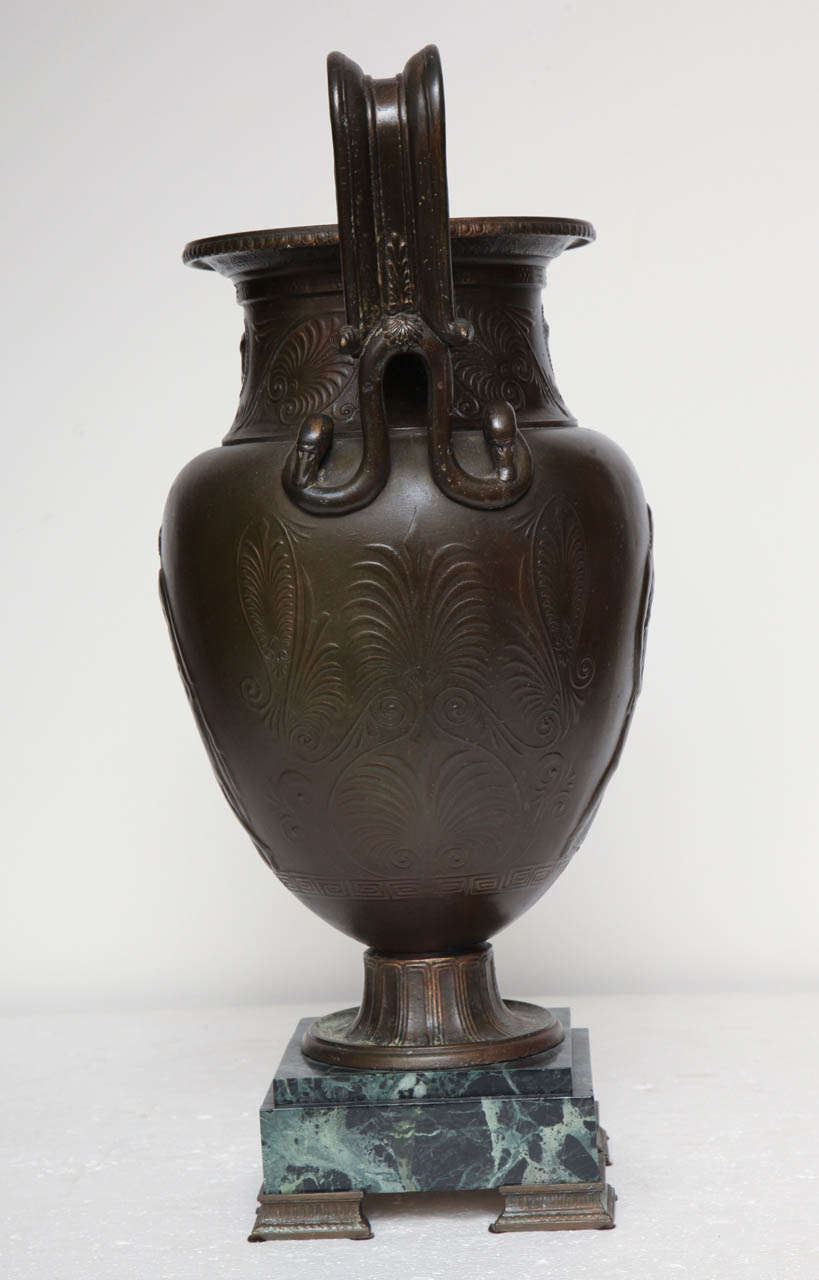 Late 19th Century French,  Bronzed Metal Urn 3