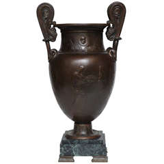 Late 19th Century French,  Bronzed Metal Urn