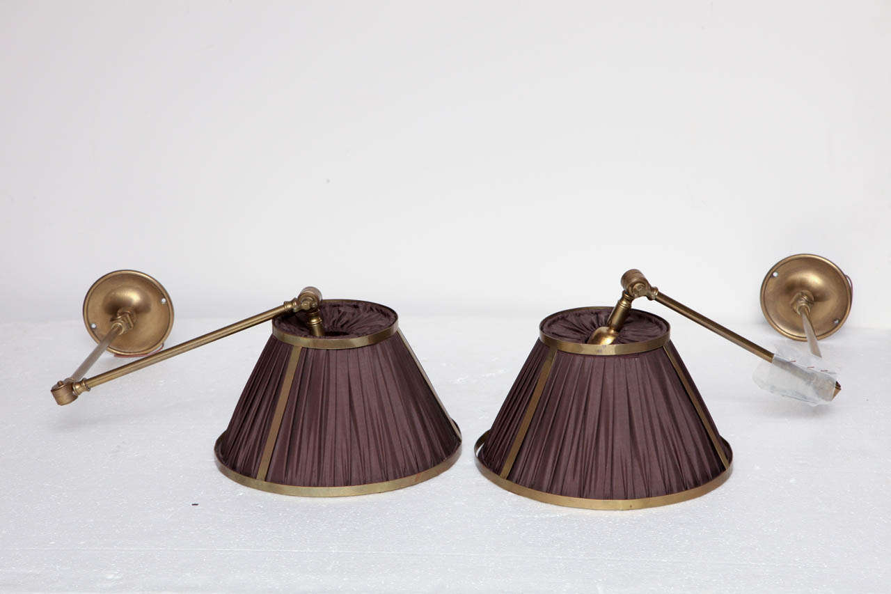 Pair of Early 20th Century English Adjustable Reading Lamps