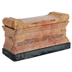19th Century Italian, Sienna Marble Grand Tour Model of the Tomb of Scipio