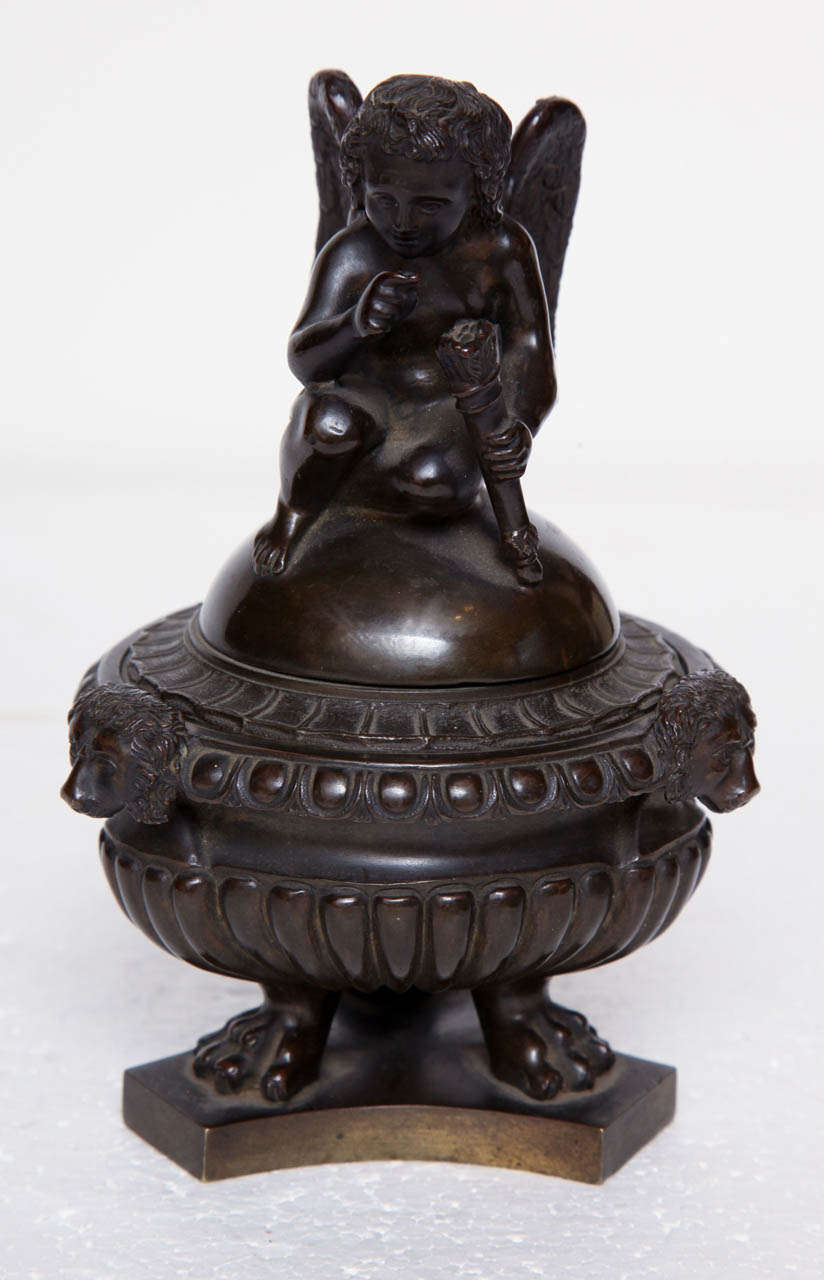 19th Century Italian, Bronze Inkwell In Good Condition For Sale In New York, NY