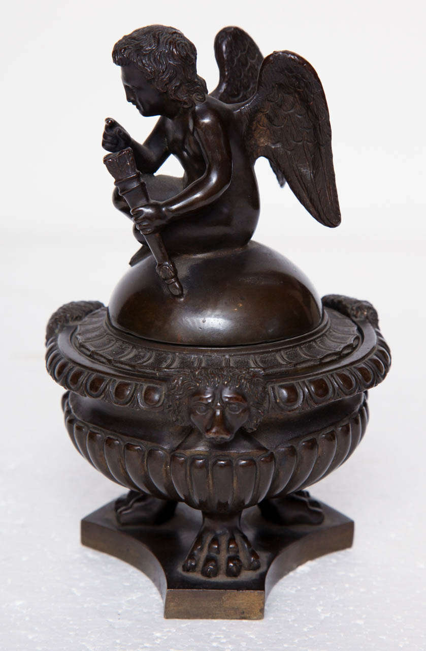 19th Century Italian, Bronze Inkwell For Sale 1
