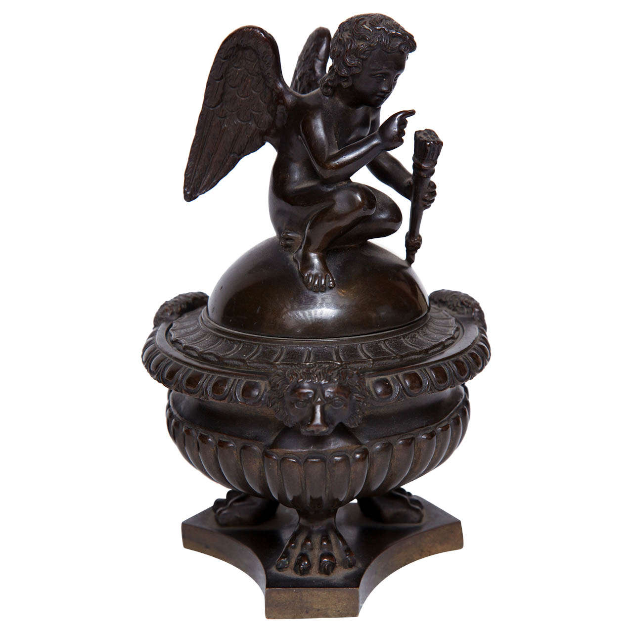 19th Century Italian, Bronze Inkwell For Sale