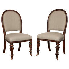 Pair of 19th Century Irish, Mahogany Chairs