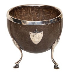 19th Century English, Silver Mounted Coconut