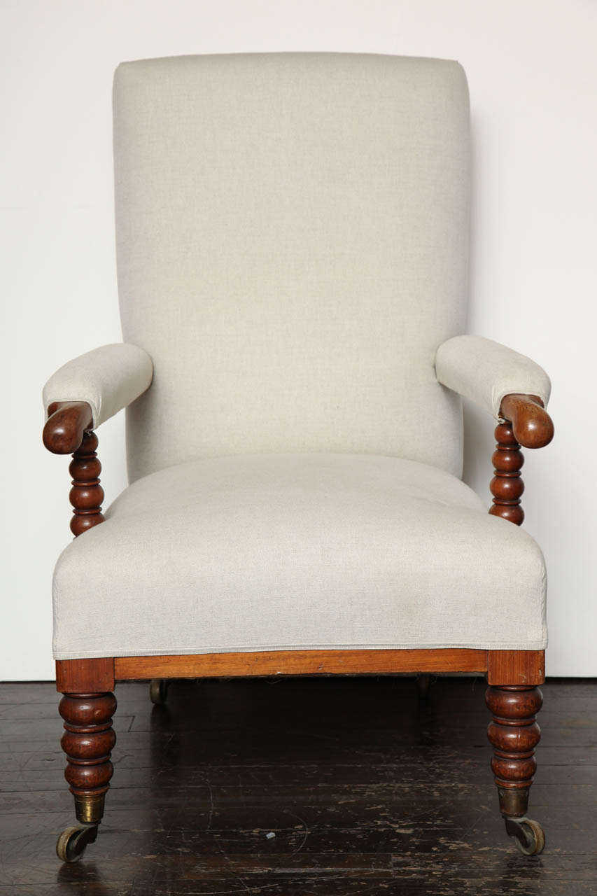 Mid 19th Century English, Library Armchair
