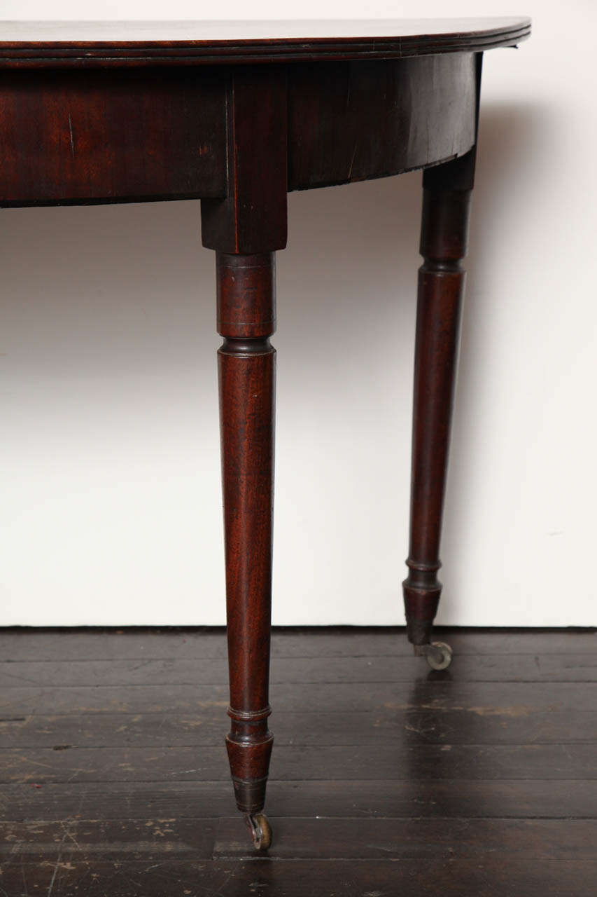 19th Century English, Mahogany Demi-Lune 1