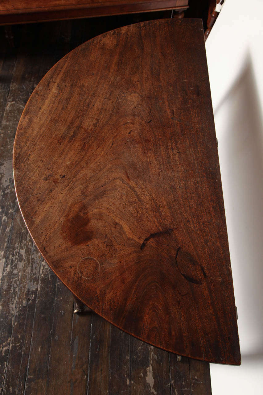19th Century English, Mahogany Demi-Lune 4