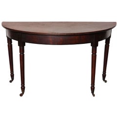 19th Century English, Mahogany Demi-Lune