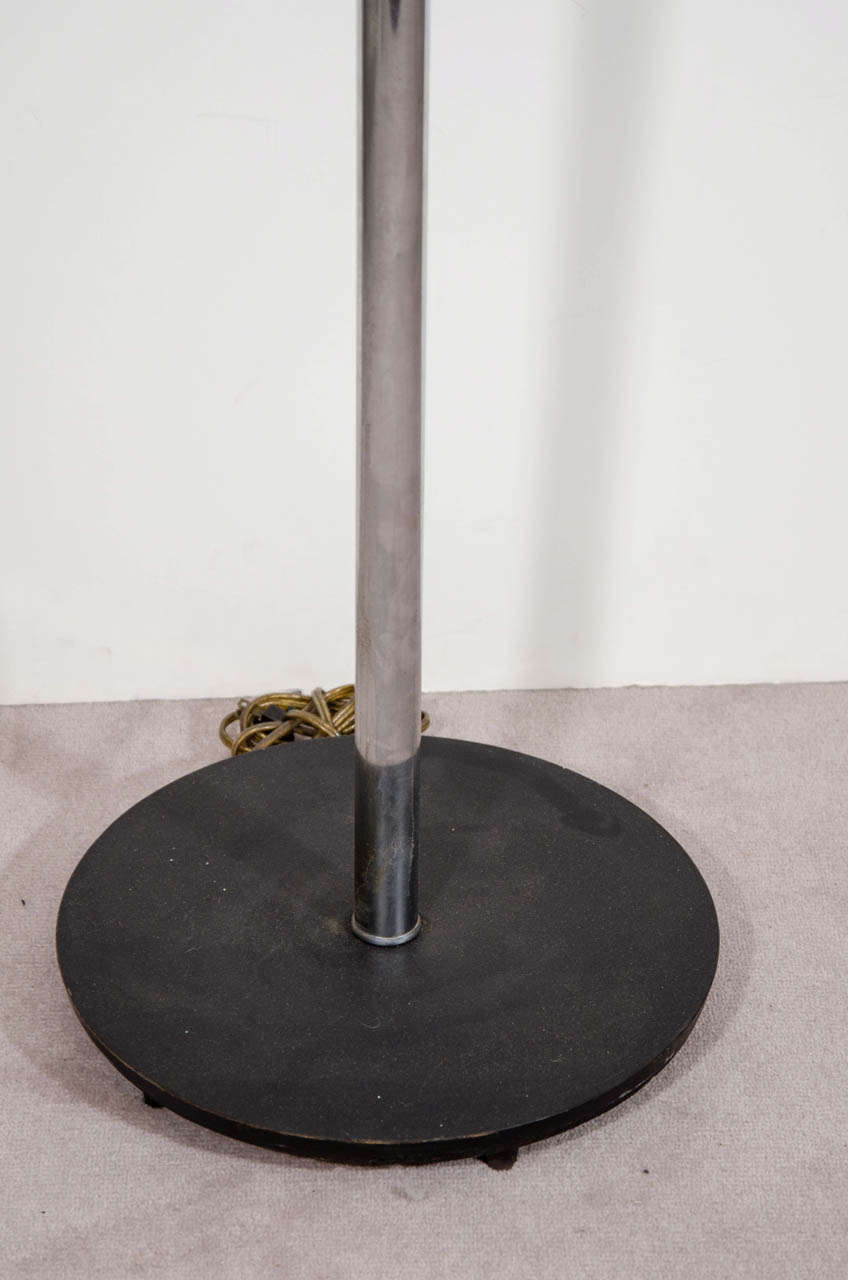 Mid-Century Italian Chrome Spiral Floor Lamp In Excellent Condition For Sale In Mount Penn, PA