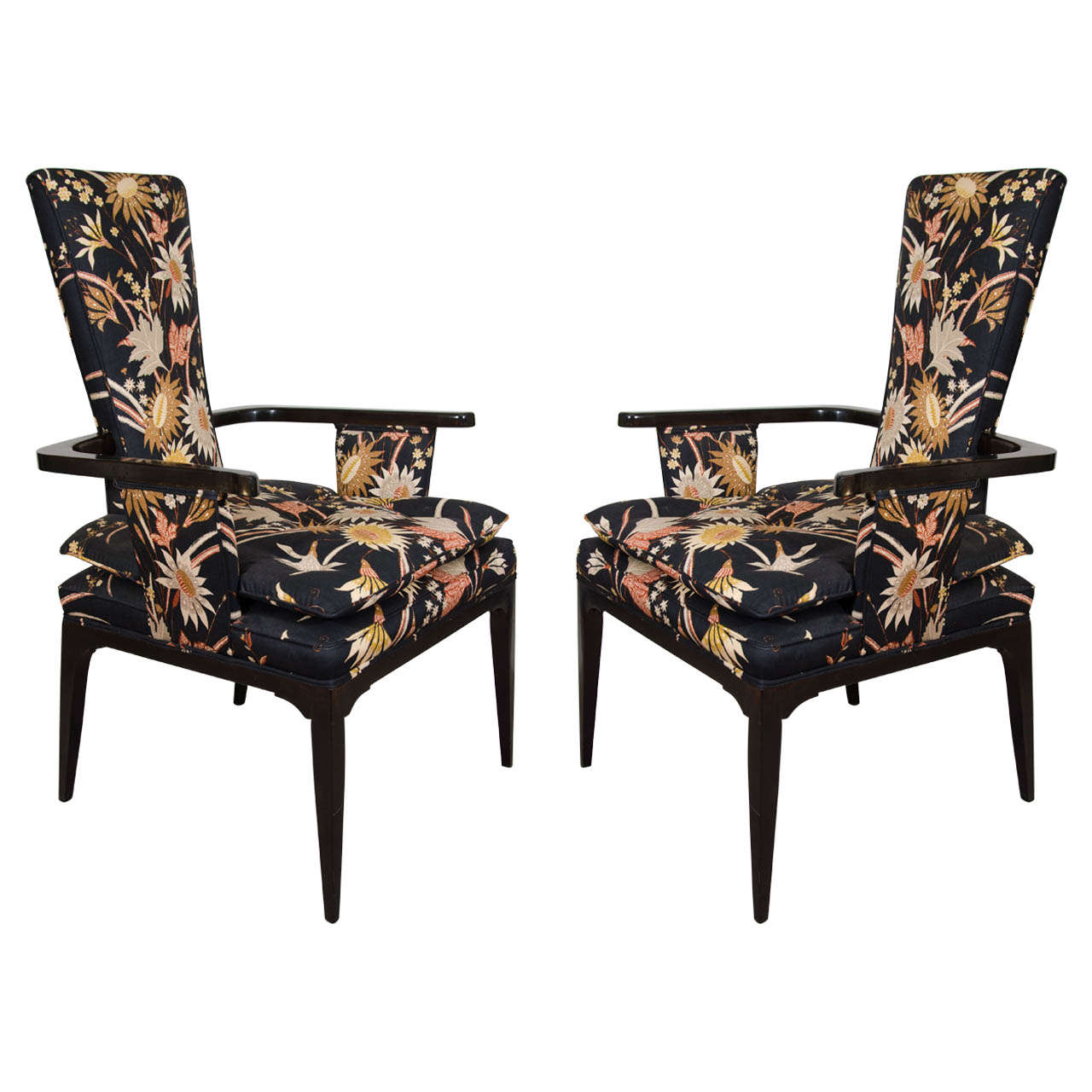 A Pair of Hollywood Regency Style Armchairs in the Style of Tommi Parzinger