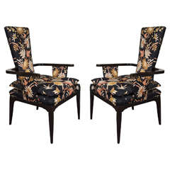 A Pair of Hollywood Regency Style Armchairs in the Style of Tommi Parzinger