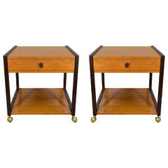 Vintage Mid Century Pair of Edward Wormley for Dunbar End or Side Tables